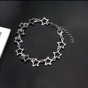 Women's Star Galaxy Bracelet Charm Celestial Astrological Adjustable Silvertone‎